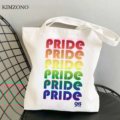 Lgbt Pride Rainbow torba za kupnju za višekratnu upotrebu torba od jute torba za ručnu torbicu bolsas reutilizables bolsa compra reciclaje net sacolas