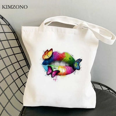 Lgbt Pride Rainbow torba za kupnju za višekratnu upotrebu torba od jute torba za ručnu torbicu bolsas reutilizables bolsa compra reciclaje net sacolas