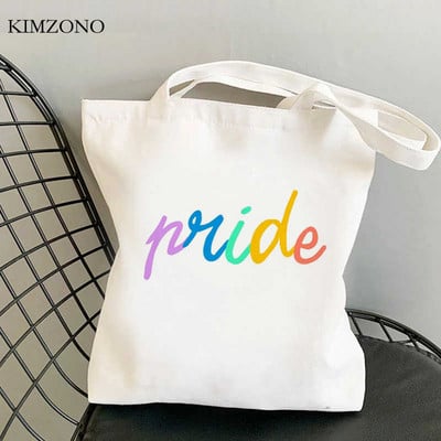 Lgbt Pride Rainbow torba za kupnju za višekratnu upotrebu torba od jute torba za ručnu torbicu bolsas reutilizables bolsa compra reciclaje net sacolas
