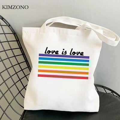 Lgbt Pride Rainbow torba za kupnju za višekratnu upotrebu torba od jute torba za ručnu torbicu bolsas reutilizables bolsa compra reciclaje net sacolas