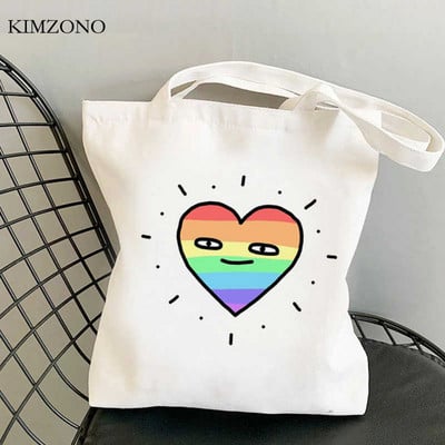 Lgbt Pride Rainbow torba za kupnju za višekratnu upotrebu torba od jute torba za ručnu torbicu bolsas reutilizables bolsa compra reciclaje net sacolas