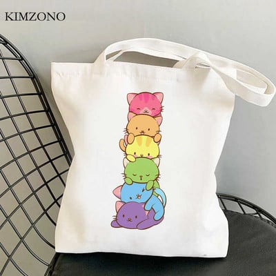 Lgbt Pride Rainbow torba za kupnju za višekratnu upotrebu torba od jute torba za ručnu torbicu bolsas reutilizables bolsa compra reciclaje net sacolas