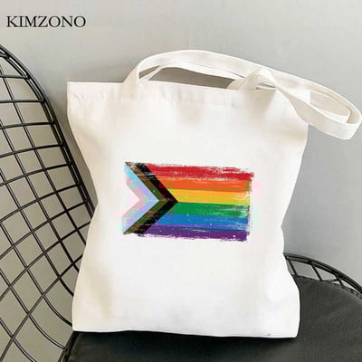 Lgbt Pride Rainbow torba za kupnju za višekratnu upotrebu torba od jute torba za ručnu torbicu bolsas reutilizables bolsa compra reciclaje net sacolas