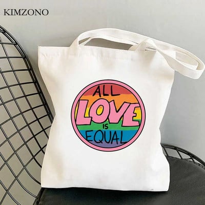 Lgbt Pride Rainbow torba za kupnju za višekratnu upotrebu torba od jute torba za ručnu torbicu bolsas reutilizables bolsa compra reciclaje net sacolas
