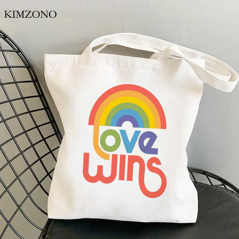 Lgbt Pride Rainbow torba za kupnju za višekratnu upotrebu torba od jute torba za ručnu torbicu bolsas reutilizables bolsa compra reciclaje net sacolas