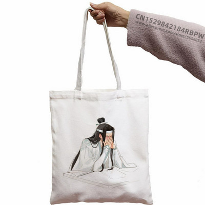 Mo Dao Zu Shi Shopping Bag Grocery Shopper Jute Bag The Untamed Lan WangJi Wei Wu Xian Tote Bag Bolsa Compra Sacolas za višekratnu upotrebu