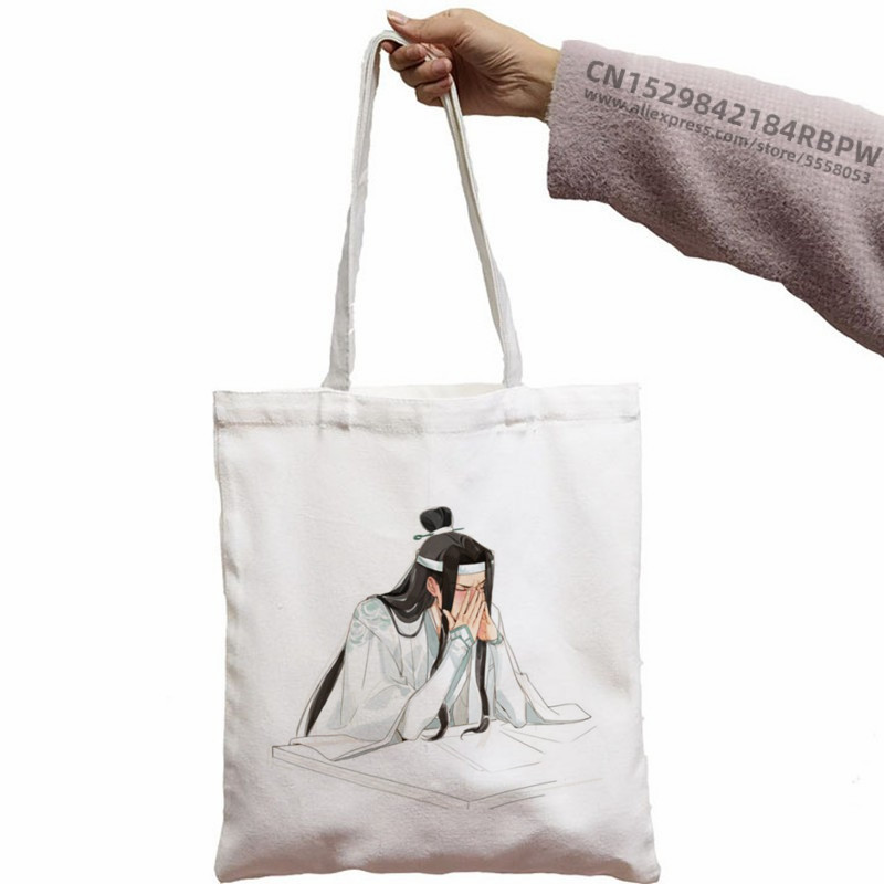 Mo Dao Zu Shi Shopping Bag Grocery Shopper Jute Bag The Untamed Lan WangJi Wei Wu Xian Tote Bag Bolsa Compra Sacolas za višekratnu upotrebu