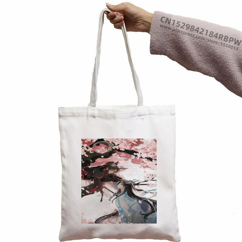 Mo Dao Zu Shi Shopping Bag Grocery Shopper Jute Bag The Untamed Lan WangJi Wei Wu Xian Tote Bag Bolsa Compra Sacolas za višekratnu upotrebu