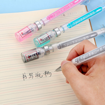 Симулация на гел писалка на спринцовка Елиминира химикалка с форма на инжекция на спринцовка Черна химикалка за подпис Симулация на химикалки за ваксини