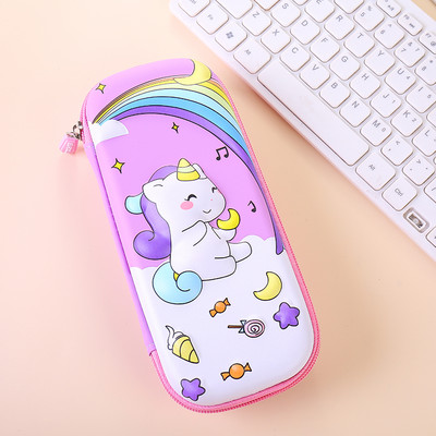 3D EVA pieštukų dėklas mielas Kanceliarinių prekių dėžutė animacinių filmų gyvūnai Pieštukų dėžutė vaikams rašiklio dėklas didelis rašiklio krepšys Mokyklinių reikmenų laikymo krepšys