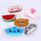 Kawaii zvieracie peračník, kreslený plyšový medvedík Totoro, taška na pero, krabička pre deti, darčeková taška na kozmetické písacie potreby, školské potreby 04819