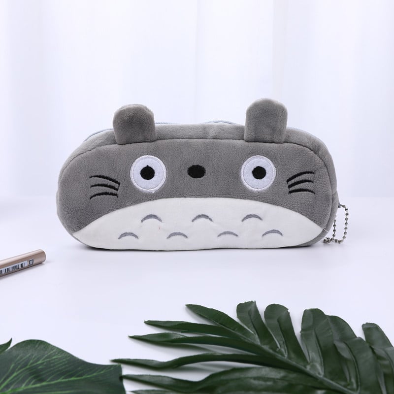 Kawaii zvieracie peračník, kreslený plyšový medvedík Totoro, taška na pero, krabička pre deti, darčeková taška na kozmetické písacie potreby, školské potreby 04819
