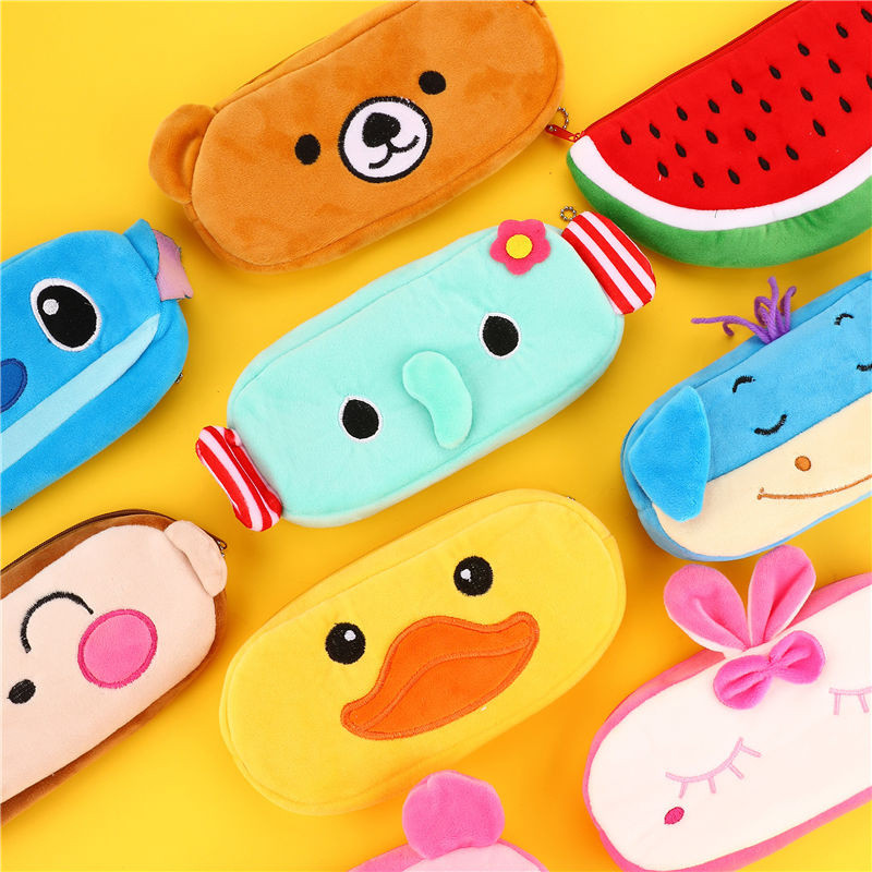 Kawaii zvieracie peračník, kreslený plyšový medvedík Totoro, taška na pero, krabička pre deti, darčeková taška na kozmetické písacie potreby, školské potreby 04819