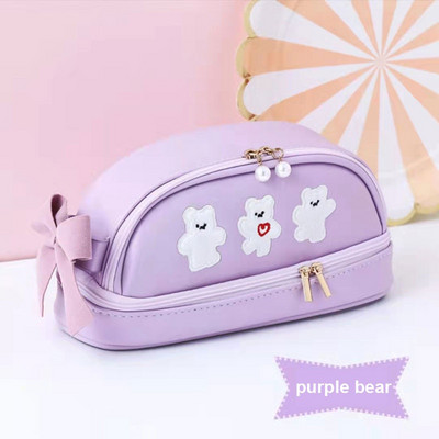 Kawaii pernica torba za olovke velikog kapaciteta PU slatka dopisnica školski pribor rođendanski i blagdanski poklon