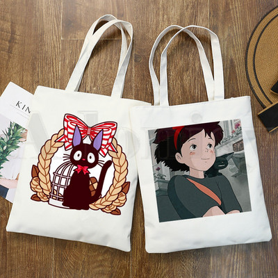 Kiki`s Delivery Gigi Black Cat Τσάντες Anime Τσάντες ώμου Casual Shopping Girls Handbag Γυναικεία Κομψή τσάντα από καμβά