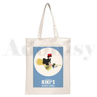 Kiki's Delivery Gigi Black Cat Anime Genți de mână Genți de umăr Genți de umăr pentru cumpărături casual Geanta de mână pentru femei Geantă elegantă din pânză