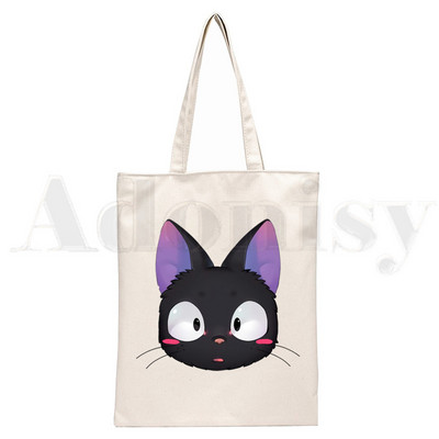 Kiki's Delivery Gigi Black Cat Anime Genți de mână Genți de umăr Genți de umăr pentru cumpărături casual Geanta de mână pentru femei Geantă elegantă din pânză