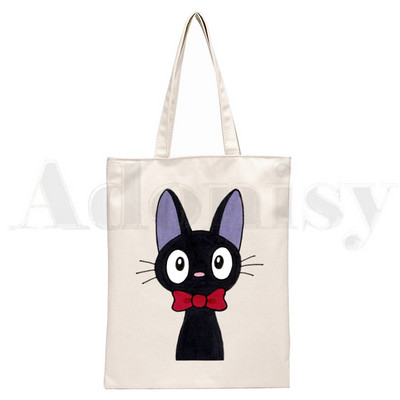 Kiki's Delivery Gigi Black Cat Anime Genți de mână Genți de umăr Genți de umăr pentru cumpărături casual Geanta de mână pentru femei Geantă elegantă din pânză