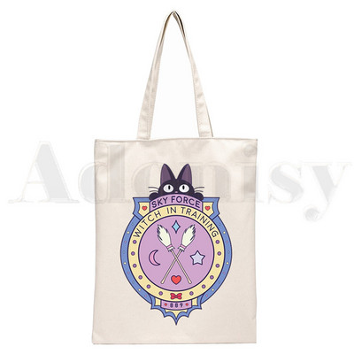 Kiki's Delivery Gigi Black Cat Anime Genți de mână Genți de umăr Genți de umăr pentru cumpărături casual Geanta de mână pentru femei Geantă elegantă din pânză