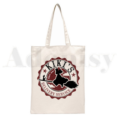 Kiki's Delivery Gigi Black Cat Anime Genți de mână Genți de umăr Genți de umăr pentru cumpărături casual Geanta de mână pentru femei Geantă elegantă din pânză