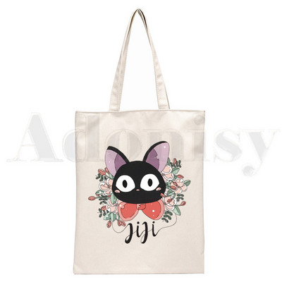 Kiki's Delivery Gigi Black Cat Anime Genți de mână Genți de umăr Genți de umăr pentru cumpărături casual Geanta de mână pentru femei Geantă elegantă din pânză