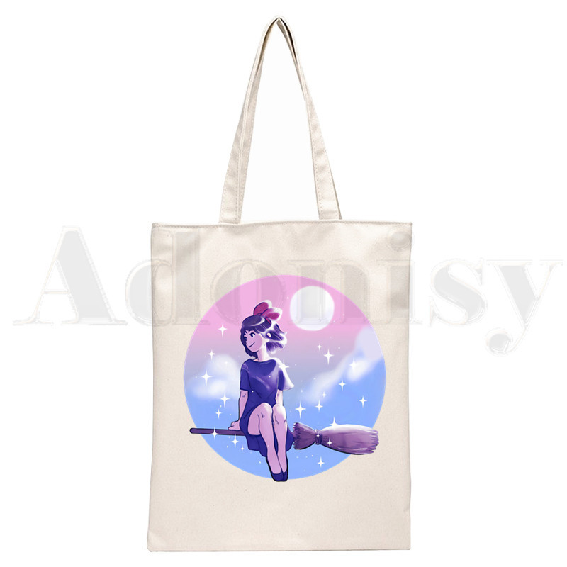 Kiki's Delivery Gigi Black Cat Anime Genți de mână Genți de umăr Genți de umăr pentru cumpărături casual Geanta de mână pentru femei Geantă elegantă din pânză