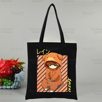 Аниме Сериални Експерименти Lain Shopping Canvas Bag Female Girl Tote Eco Harajuku Shopper Iwakura Manga Чанти за рамо, Drop Ship