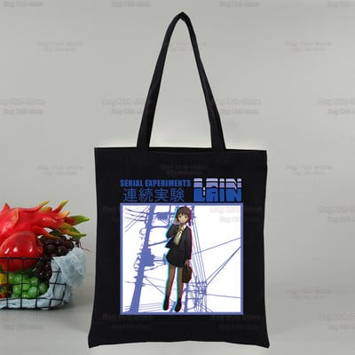 Anime Serijski eksperimenti Lain Shopping platnena torba Ženska torba za djevojke Eko Harajuku Shopper Iwakura Manga torbe na rame, isporuka
