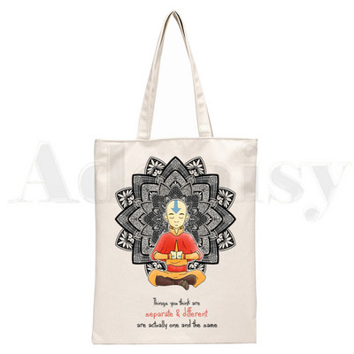Avatar The Last Airbender Aang Appa Anime Badass Ručne torbe Torbe na rame Ležerna kupnja Ručna torba za djevojke Ženska elegantna platnena torba