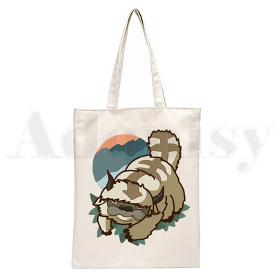 Avatar The Last Airbender Aang Appa Anime Badass Ručne torbe Torbe na rame Ležerna kupnja Ručna torba za djevojke Ženska elegantna platnena torba