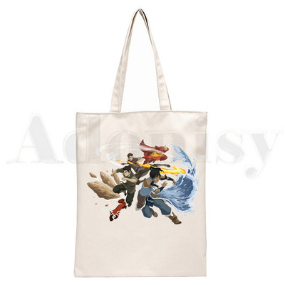 Avatar The Last Airbender Aang Appa Anime Badass Ručne torbe Torbe na rame Ležerna kupnja Ručna torba za djevojke Ženska elegantna platnena torba