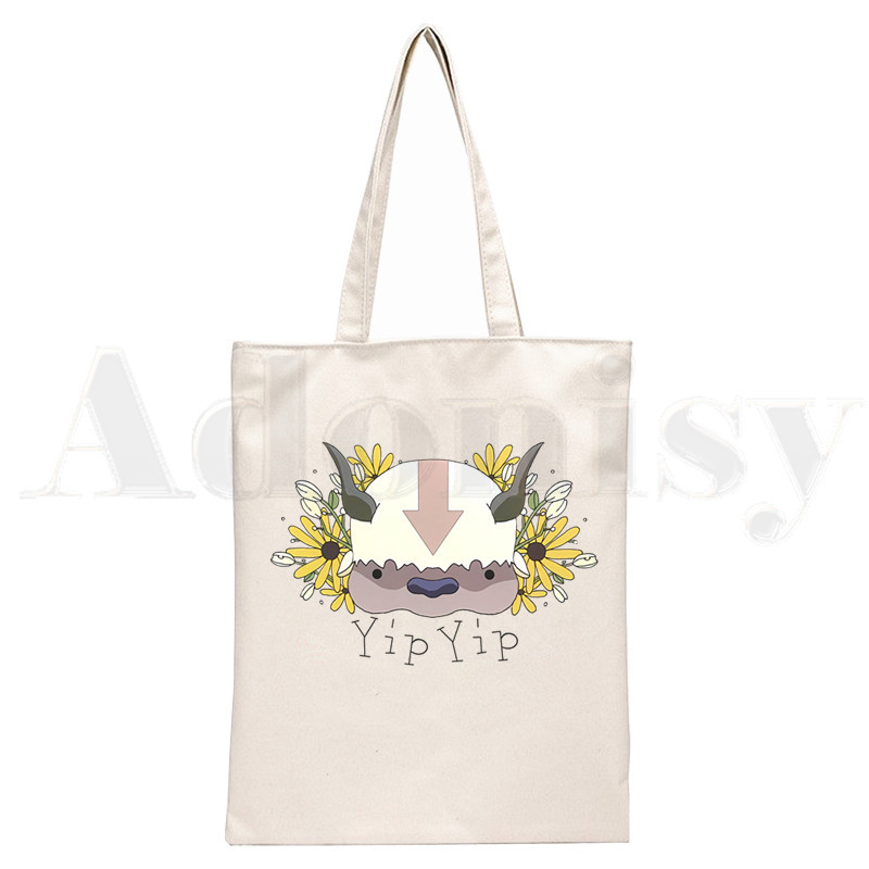 Avatar The Last Airbender Aang Appa Anime Badass Ručne torbe Torbe na rame Ležerna kupnja Ručna torba za djevojke Ženska elegantna platnena torba