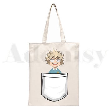 Boku No Anime My Hero Academia Bakugou Katsuki Graphic Cartoon Print Shopping Bags Girls Fashion Casual Pacakge Ръчна чанта