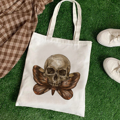 New Plant Print Τσάντα ώμου με μανιτάρια Καμβά Τσάντα Harajuku Shopper Τσάντα Μόδα Χαριτωμένα Casual καλοκαιρινές τσάντες ώμου Τσάντα Tote Shopper