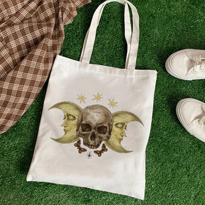 New Plant Print Τσάντα ώμου με μανιτάρια Καμβά Τσάντα Harajuku Shopper Τσάντα Μόδα Χαριτωμένα Casual καλοκαιρινές τσάντες ώμου Τσάντα Tote Shopper