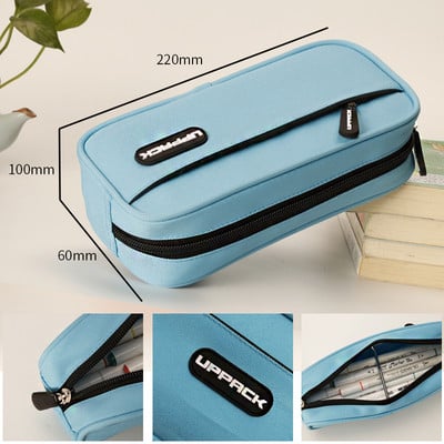 Pernica Velike školske pernice za ured Korejski dvoslojni pribor Jednobojna pernica Trousse Scolaire Torbe za olovke