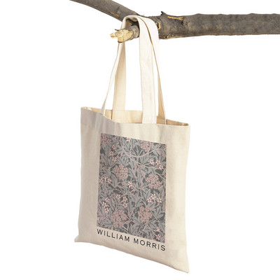 William Morriso Ženske torbe za kupnju Dupli print Ležerna vintage cvjetna Boh torba Ženska platnena torba Putna torba za višekratnu upotrebu