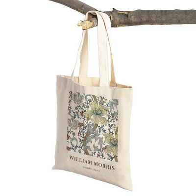 William Morriso Ženske torbe za kupnju Dupli print Ležerna vintage cvjetna Boh torba Ženska platnena torba Putna torba za višekratnu upotrebu