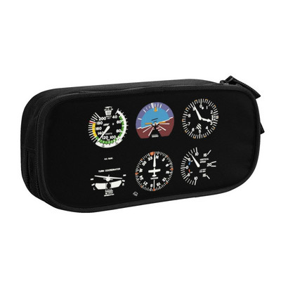 Cabina de pilotaj Six Dials Simulator de zbor Pilot Caseta de creion Fata Baiat Avion de mare capacitate Avion Cutie de creion Accesorii scolare