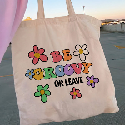 Ženska Shopper Retro Embrace Neurodiversity Platnena Shopper Bag torba za djevojke Ženska torba na rame