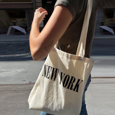 Dámska taška Lacné ležérne veľkokapacitné tašky cez rameno Nákupné plátno Módne Harajuku New York Potlač Ulzzang Kabelky