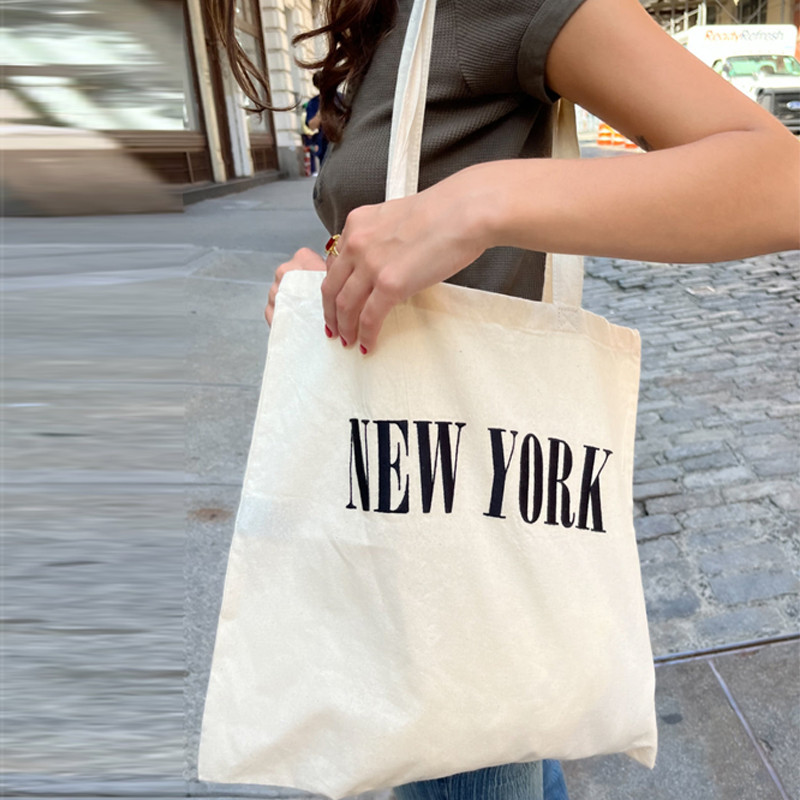 Dámska taška Lacné ležérne veľkokapacitné tašky cez rameno Nákupné plátno Módne Harajuku New York Potlač Ulzzang Kabelky