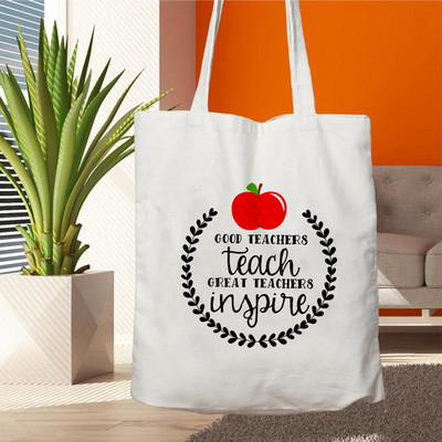 Plátenná nákupná taška Teacher Life, opakovane použiteľná, s potlačou lásky, dámska ekologická taška cez rameno, darčeková taška pre učiteľov, kabelka na nákupy