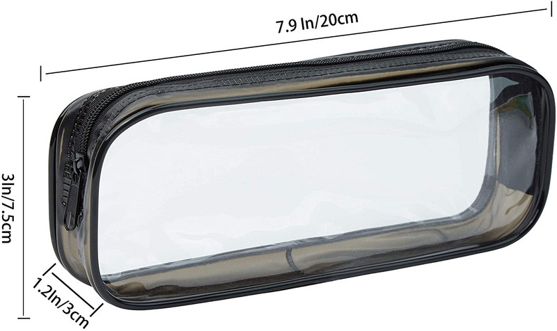 Prozirna Kawaii pernica velikog kapaciteta, slatke korejske papirnate kutije za olovke za djevojčice, dječake, organizatore, školski uredski pribor