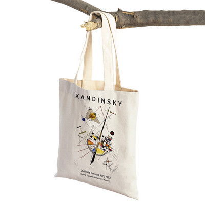 Nordijska Kandinski matematička geometrija dvostruka torba za kupnju Ženske torbe za kupnju Ženska platnena torba za višekratnu upotrebu