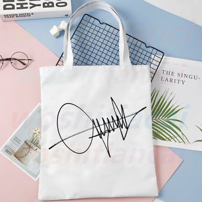 ATEEZ Korean Kpop Fans Collection platnena torba Ležerne velike ručne torbe za žene Ženska torba za kupovinu Torba velikog kapaciteta s printom