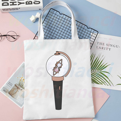 ATEEZ Korean Kpop Fans Collection platnena torba Ležerne velike ručne torbe za žene Ženska torba za kupovinu Torba velikog kapaciteta s printom