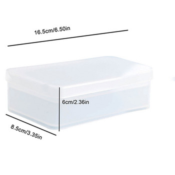 Двуслойна пластмасова кутия за канцеларски материали Проста прозрачна бяла черна матирана студентска офис кутия за съхранение Пенал за моливи Чанти за моливи