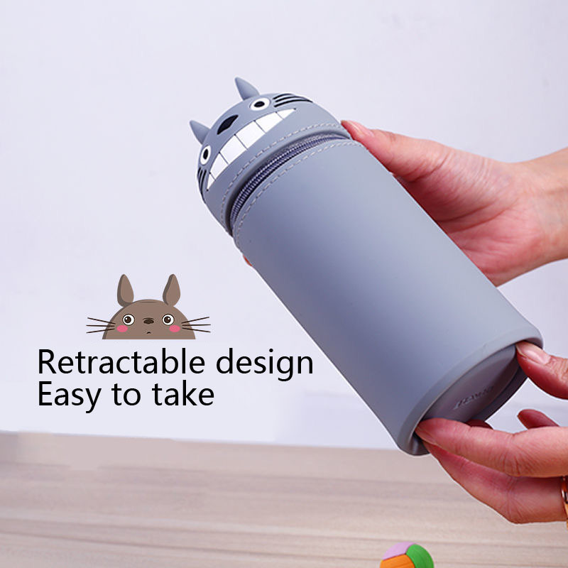 Školska pernica Kawaii Cute Cat Totoro papirna kutija za pernice Samostojeća pernica Silikonska torbica Trousse Scolaire Potrepštine