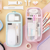 Prozirna školska pernica za učenike, torba za olovke u boji, pernica velikog kapaciteta, slatka torbica za pohranu, pribor za pisanje